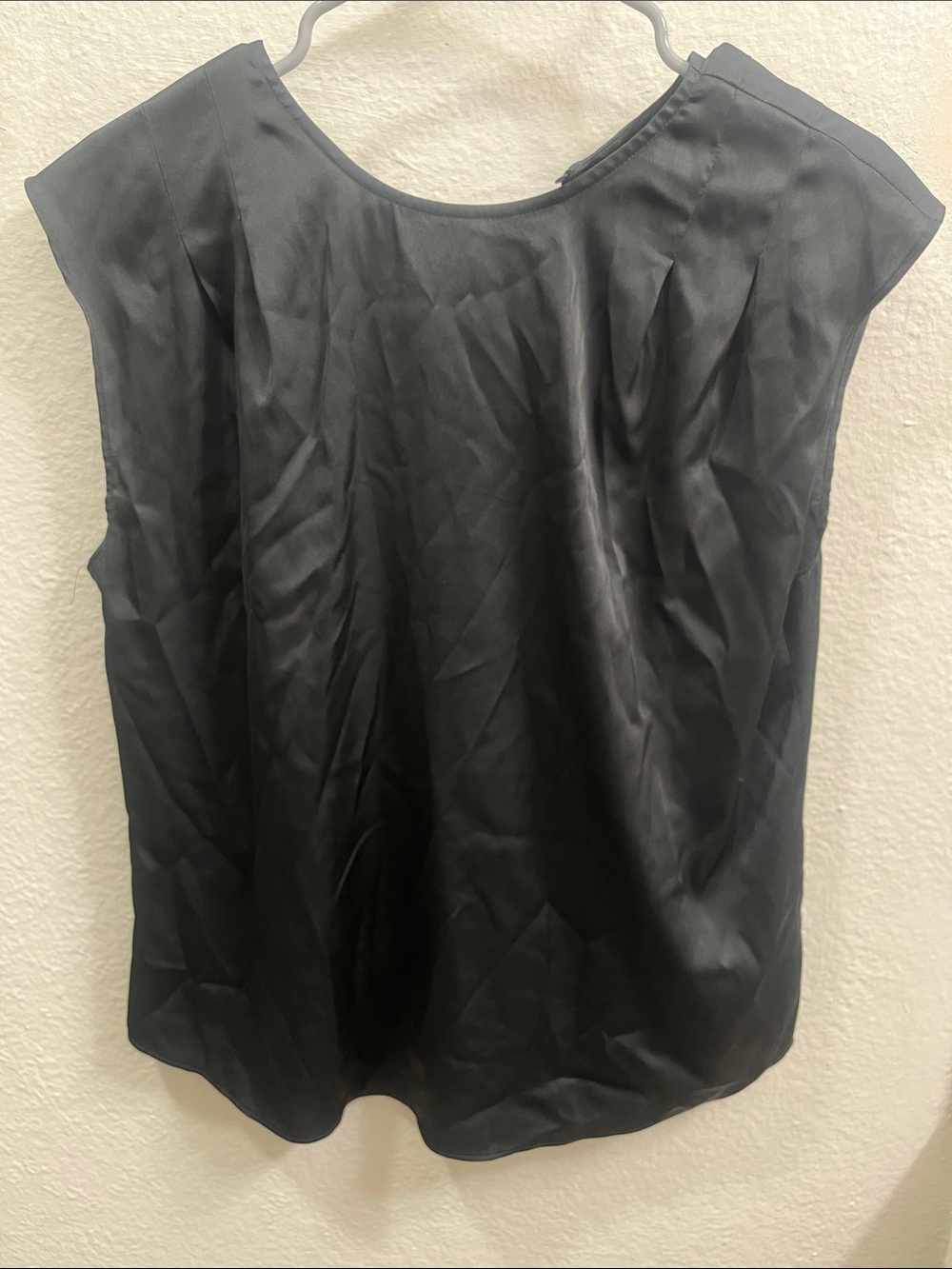 Express M black silk shirt
